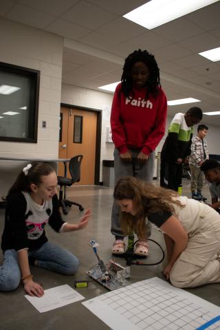 CEISMC Jones MS students with catapult.jpg